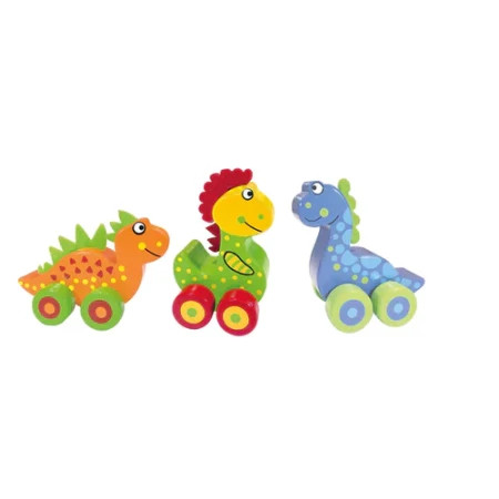 Orange Tree Toys Drveni set vozalica - 3 dinosaurusa ( OTT07403 )
