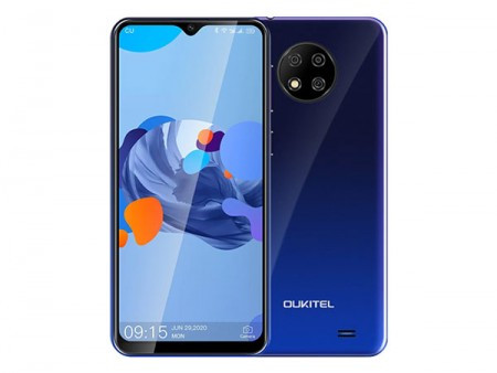 Oukitel smart phone4G/MTK6737/quad-core 1.3GHz/6.49&quot;/1560x720/16GB/2GB/triple 13MP+2MP+2MP/5MP/4000mAh/And10 ( C19 blue ) - Img 1