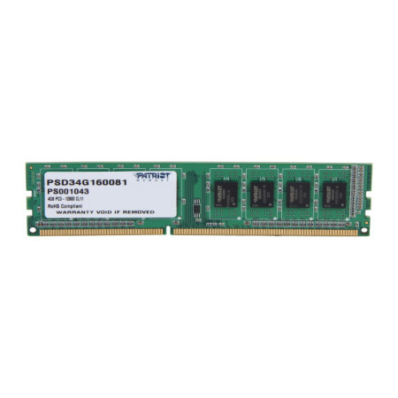 Patriot memorija DDR3 4GB 1600MHz signature PSD34G160081