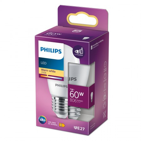 Philips LED sijalica 60w p48 e27 ww, 929002979055, ( 17938 )