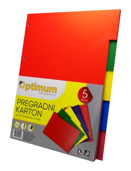 Pregradni karton a4 1/50 color 20753 optimum 250gr ( 20753 )-1