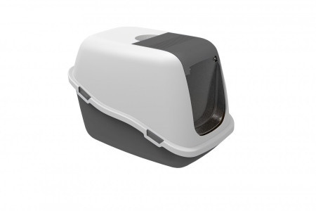 Proizvod sa nedostatkom - OUTLET - PetMax toalet za macke comfort siva 57x39x41h ( 50135 )
