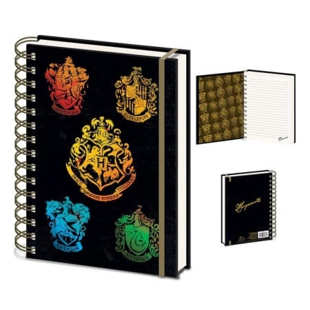 Pyramid International Harry Potter - Colorful Crest Dark A5 Wiro Notebook ( 064529 ) -1