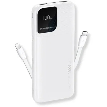 Remax RPP-657 - 2.4A Cabled Fast Charging Power Bank 10000mAh(white)
