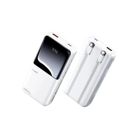 Remax RPP-679 White 20W+QC 22.5W Power Bank with 2 Fast Ch. Cables 10000mAh