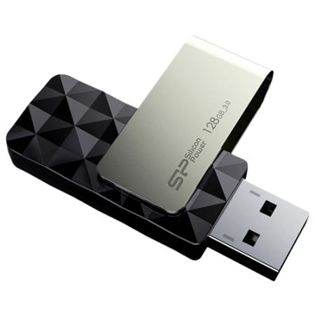 Silicon Power 128GB USB Flash Drive, USB3.2, Blaze B30 Black ( SP128GBUF3B30V1K )