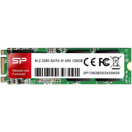 Silicon Power M.2 128GB SATA SSD, A55, Read up to 560MB/s, Write up to 530MB/s, 2280 ( SP128GBSS3A55M28 ) - Img 1