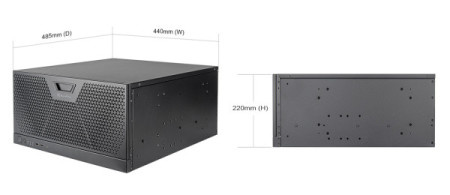 SilverStone sst-rm51 rm51 5u rackmount server , 2x 180mm, usb-c kuciste