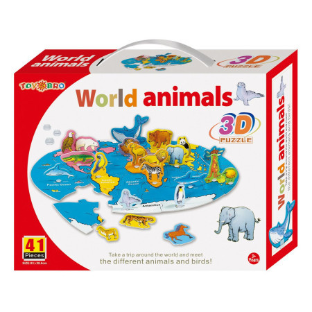Slagalica 3D životinje sveta ( 01-536000 ) - Img 1