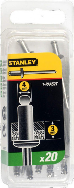 Stanley aluminijumske nitne 4x3 mm - 20kom ( 1-PAA52T ) - Img 1
