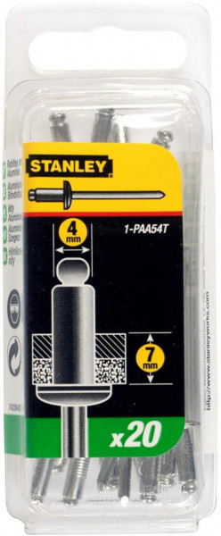 Stanley aluminijumske nitne 4x6 mm - 20kom ( 1-PAA54T )