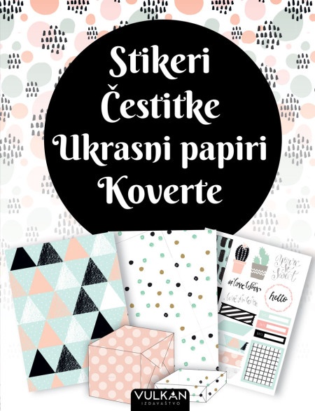 Stikeri, čestitke, ukrasni papir, koverte ( 25733 )