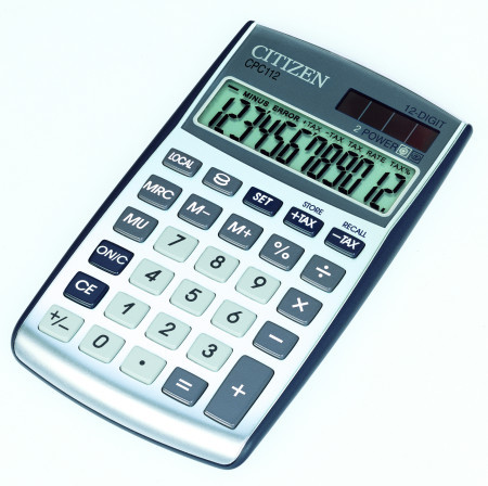 Stoni kalkulator CPC-112 C-series, 12 cifara Citizen srebrna ( 05DGCCPC112S ) - Img 1