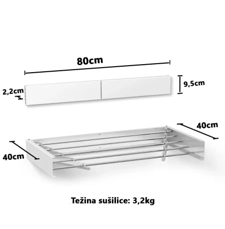 SuperHome WS-D4-80 Sklopiva Sušilica za Veš ( 1645 )