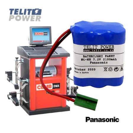 TelitPower baterija NIMH 7.2V 2100mAh Panasonic za mašinu za reglažu trapa CEMB DWA400R/800R ( P-1700 )