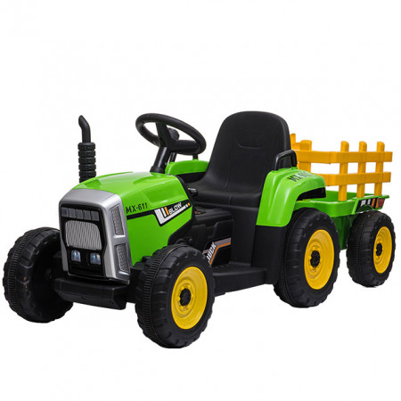 Traktor Model 261 na akumulator sa prikolicom - Zeleni