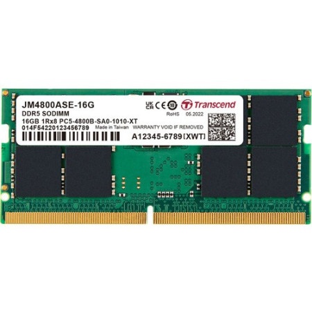 Transcend 16GB/DIMM/DDR5/4800MHz/CL40/crna Memorija ( JM4800ALE-16G )