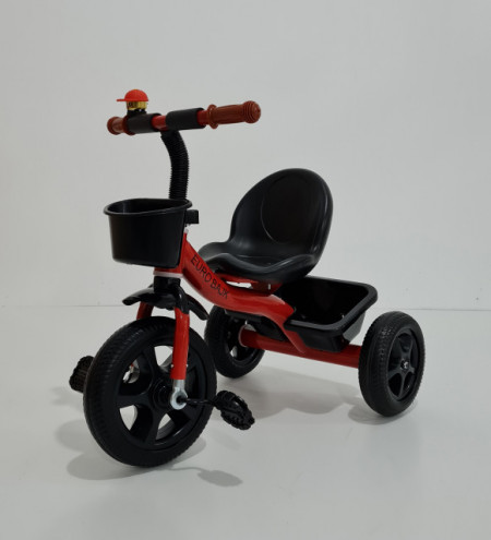 Tricikl Euro za decu sa mekim gumama - Crveni