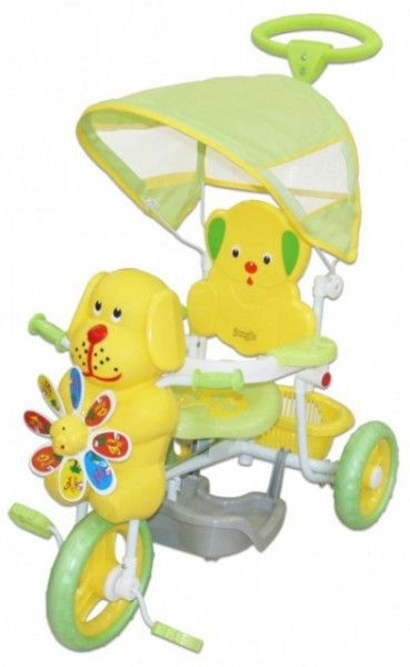 Tricikl za decu Kuca sa melodijama - žuti - Img 1
