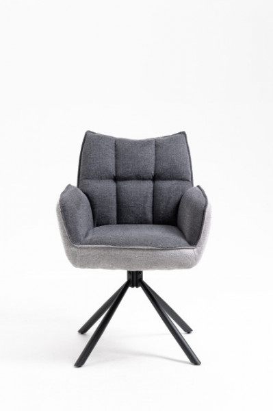 Trpezarijska stolica Ringo 2 Tamno Siva-Sv.Siva/Crne noge 610x620x890 mm ( 775-083 )