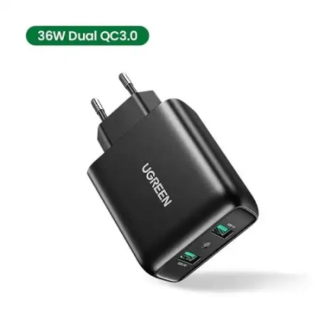 Ugreen cd161 usb brzi punjač 3.0 2 usb 36w ( 10216 )