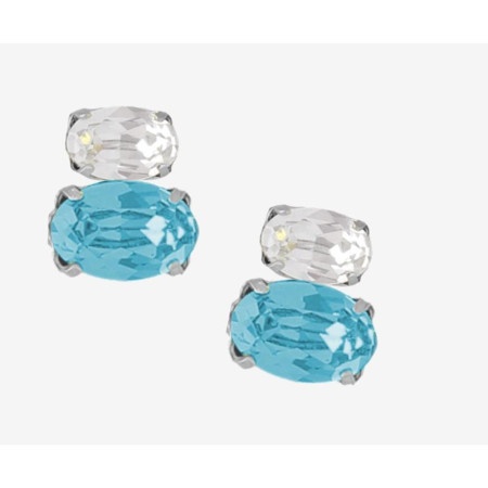 Victoria cruz gemma aquamarine mindjuše sa swarovski kristalima ( a4513-10ht )