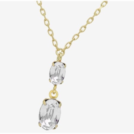 Victoria cruz gemma crystal gold ogrlica sa swarovski kristalima ( a4509-07dg )