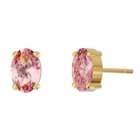 Victoria cruz gemma pink gold mindjuše sa swarovski kristalom ( a4515-26dt )-1