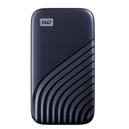WD 500GB my passport SSD - portable SSD, up to 1050MB/s Read and 1000MB/s write speeds, USB 3.2 gen 2 - midnight blue - Img 1
