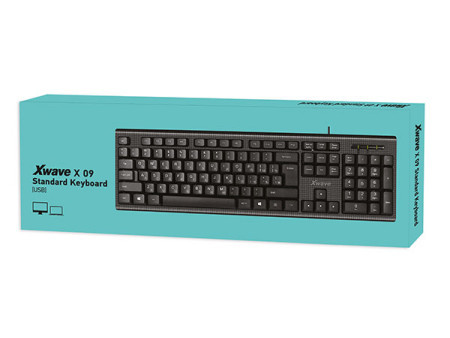 Xwave tastatura crna USB, USA slova+ cirilicna slova ( X 09 )