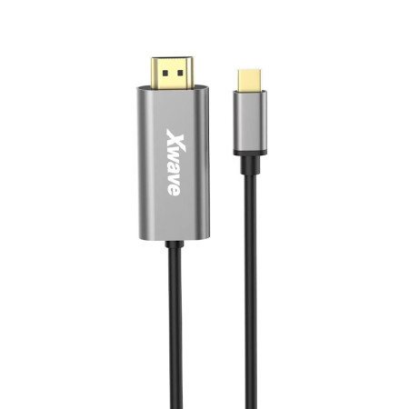 XWave USB kabl TIP-C (muški) na HDMI 4K 60Hz (muški)/dužina 1,8m/blister ( Adapter TIP- C na HDMI 4K 1,8m ) - Img 1