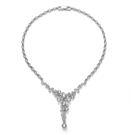 Ženska oliver weber external crystal ogrlica sa swarovski belim kristalima ( 11804 )