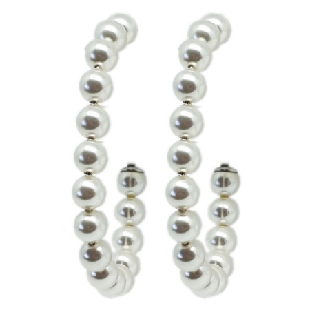 Ženske oliver weber hoop pearl mindjuše sa swarovski perlama ( 22922 )
