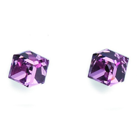 Ženske oliver weber sensitive cube mini violet mindjuše sa swarovski kristalima ( s24004.223 )