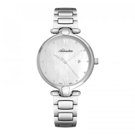 Ženski adriatica essence srebrni beli elegantni ručni sat sa srebrnim metalnim kaišem ( a3735.518zq ) - Img 1