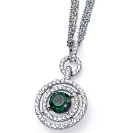 Ženski oliver weber target emerald lančić sa zelenim swarovski kristalom ( 12234.205 ) - Img 1