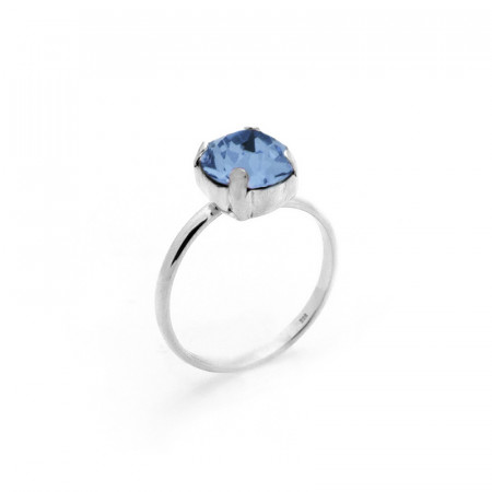 Ženski victoria cruz celine m denim blue prsten sa swarovski plavim kristalom ( a3190-18a ) - Img 1