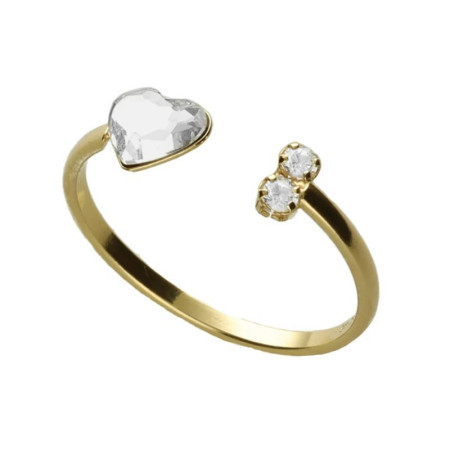 Ženski victoria cruz well-loved crystal gold prsten sa swarovski kristalom ( a4433-07da )