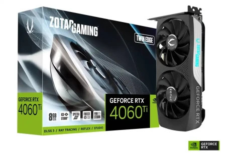 Zotac Geforce RTX 4060 ti twin edge 8GB DDR6 128 bit 3xDPHDMI