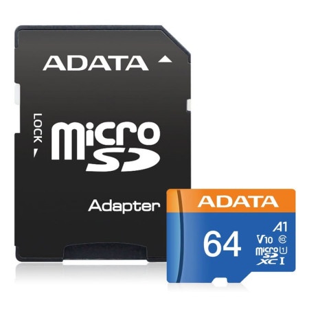 A-Data micro sdxc64gbuhs-i class10a1-retail w/1 adapter ( 068995 )