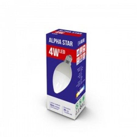 Alpha Star E14 4W 4.000K 320LM candle 15.000H 230V ( E144ASD/Z ) - Img 1