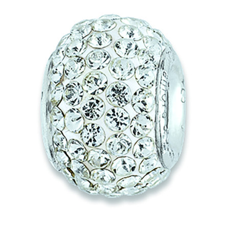 Amore baci beli srebrni privezak sa swarovski kristalom za narukvicu ( 23018 ) - Img 1
