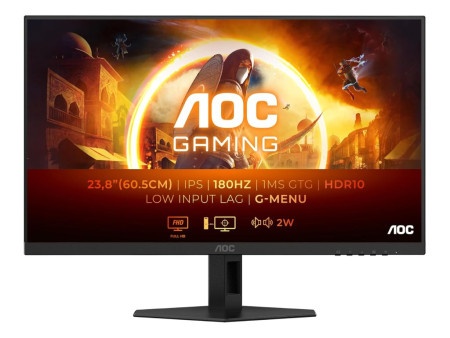 Aoc 24g4xe 23.8"/ips/1920x1080/180hz/1ms gtg/hdmix2,dp/gsync/vesa/zvucnici/crna monitor ( 24g4xe )