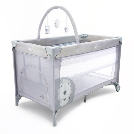 Asalvo prenosivi krevetac complet duo baby lion grey ( 21212 )