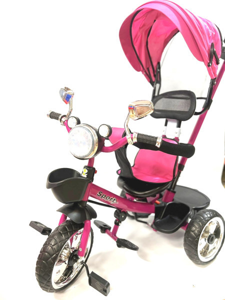 Babyland tricikl sa tendom i ručkom met.Y-TS5548 roze ( 066819 ) - Img 1