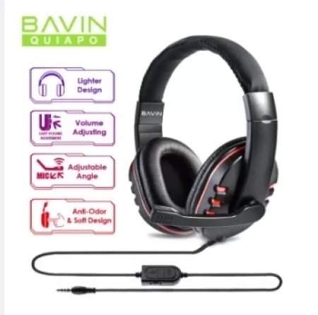 Bavin Gaming slušalice sa mikrofonom 3,5mm 1,8m crna ( 90212 )-1