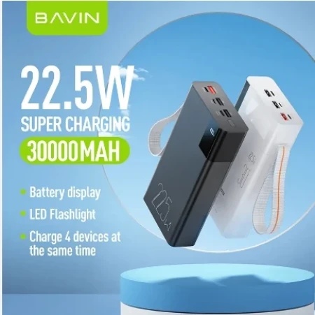 Bavin Power bank 30000mAh 22.5W QC3.0 crna ( 90319 )-1