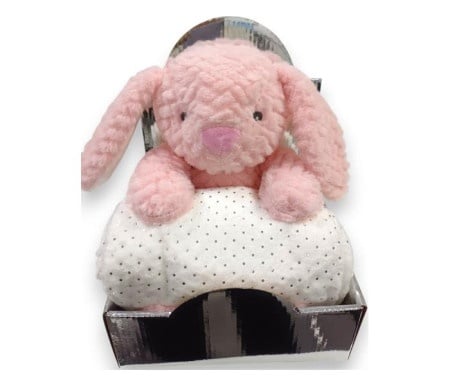 Bbo b230318 set igračka + ćebence rabbit – pink ( B230318 )