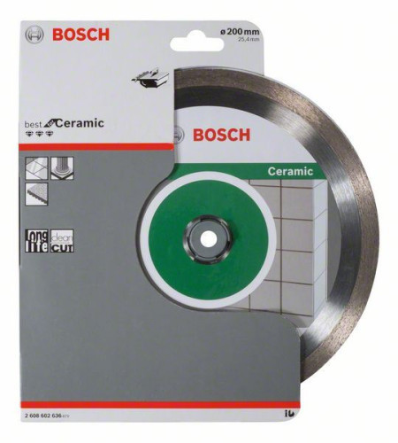 Bosch dijamantska rezna ploča best for ceramic 200 x 25,40 x 2,2 x 10 mm ( 2608602636 ) - Img 1