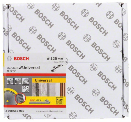 Bosch dijamantska rezna ploča standard for universal 125x22,23 (pakovanje od 10 kom.) 125x22.23x2x10mm ( 2608615060 )